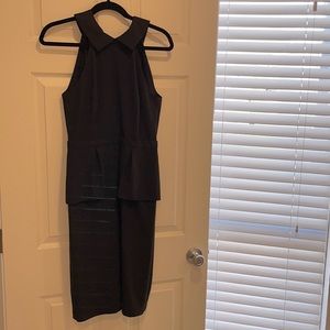 Vintage BCBG Black Open Back Midi Dress